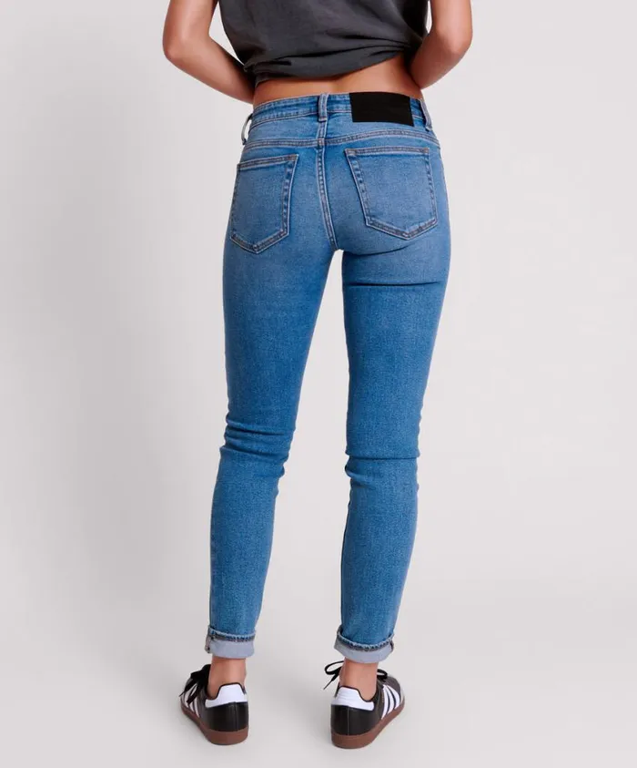One Teaspoon Denim Jeans Women Dusty Blue Freebirds Ii Low Waist Stretch Skinny Jean