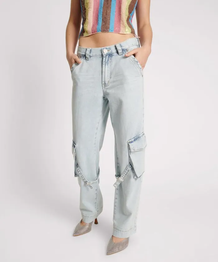 One Teaspoon Denim Jeans Women Florence Luna Utility Jeans
