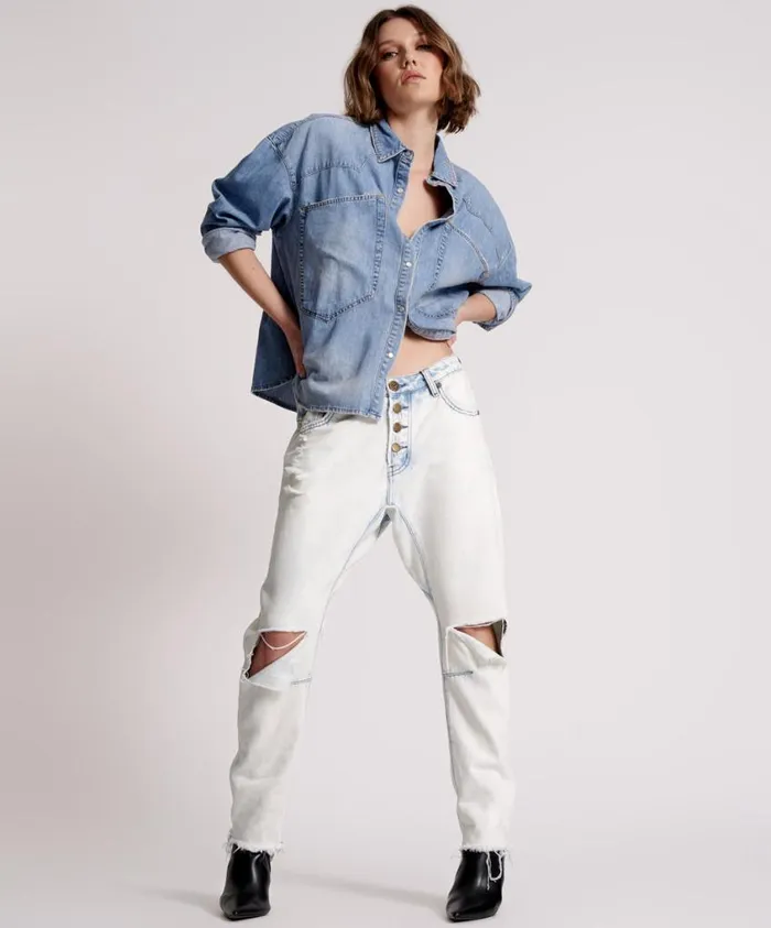 One Teaspoon Denim Jeans Women Florence Saints Boyfriend Jean