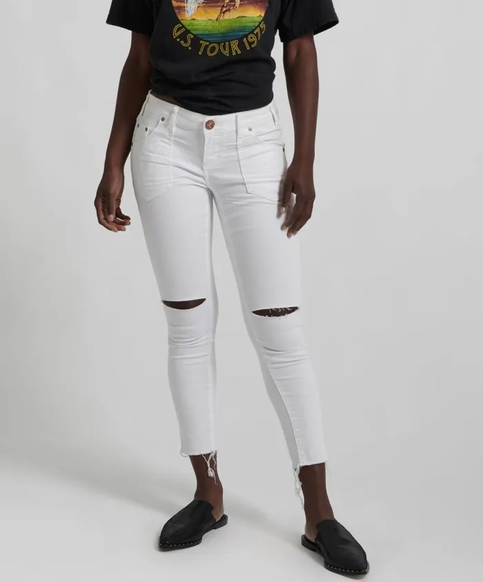 One Teaspoon Denim Jeans Women Freebirds Ii Low Waist Skinny Jean 8211 Denim Jeans White