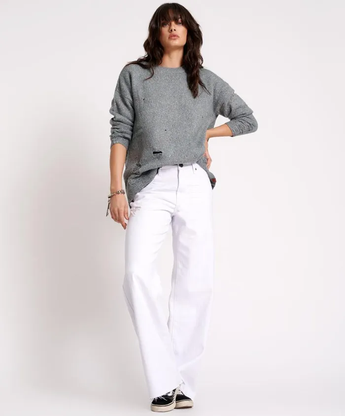 One Teaspoon Denim Jeans Women Fresh White Wide Leg Jeans 8211 Jackson Mid Waist One Teaspoon Denim Jeans Women Fresh White Wide Leg Jeans 8211 Jackson Mid Waist