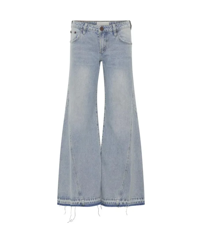 One Teaspoon Denim Jeans Women Hendrixe Johnnies Low Waist Wide Leg Jean