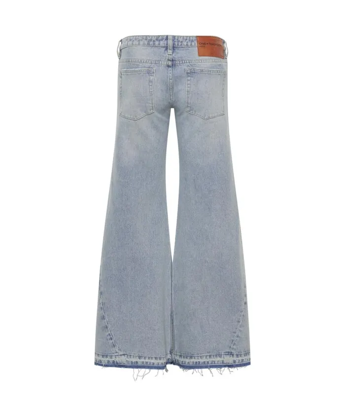 One Teaspoon Denim Jeans Women Hendrixe Johnnies Low Waist Wide Leg Jean