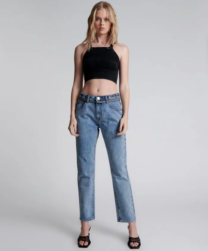 One Teaspoon Denim Jeans Women Hollywood Truckers Straight Leg Jean