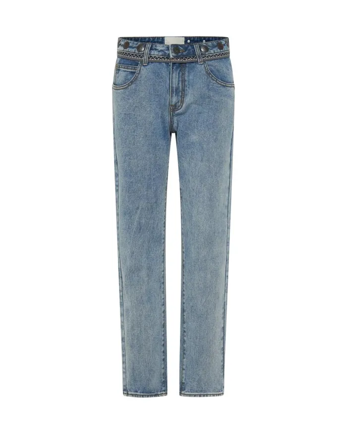 One Teaspoon Denim Jeans Women Hollywood Truckers Straight Leg Jean
