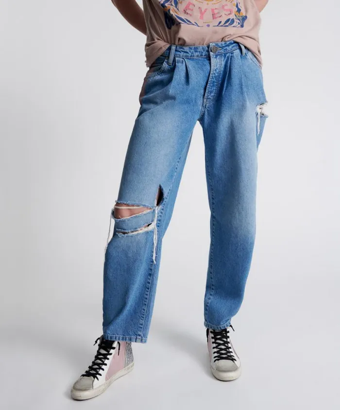 One Teaspoon Denim Jeans Women Linear Blue Smiths Trouser Jean