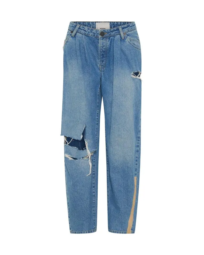 One Teaspoon Denim Jeans Women Linear Blue Smiths Trouser Jean