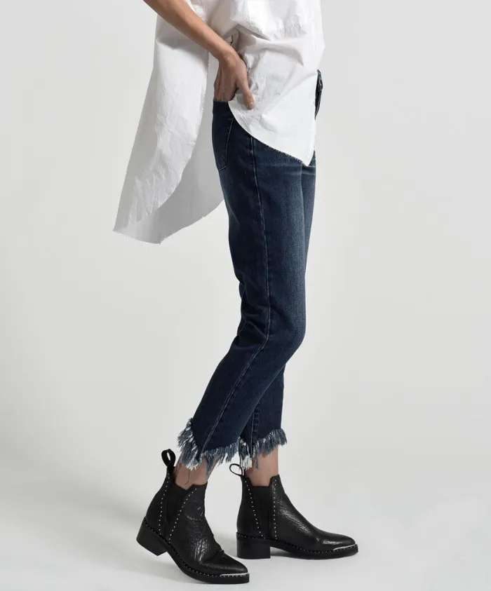 One Teaspoon Denim Jeans Women Lone Star Awesome Baggies High Waist Straight Leg Jean Blue
