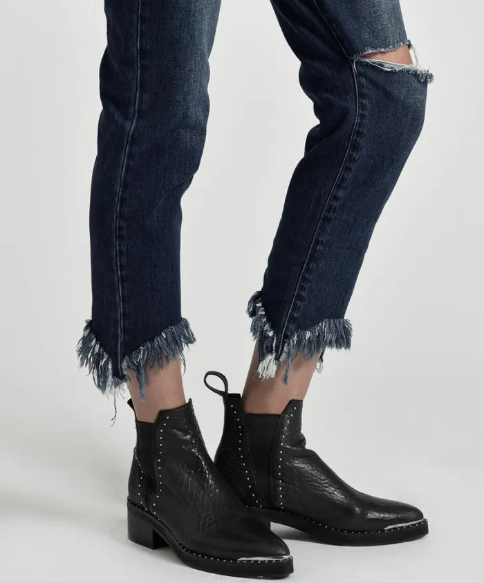 One Teaspoon Denim Jeans Women Lone Star Awesome Baggies High Waist Straight Leg Jean Blue