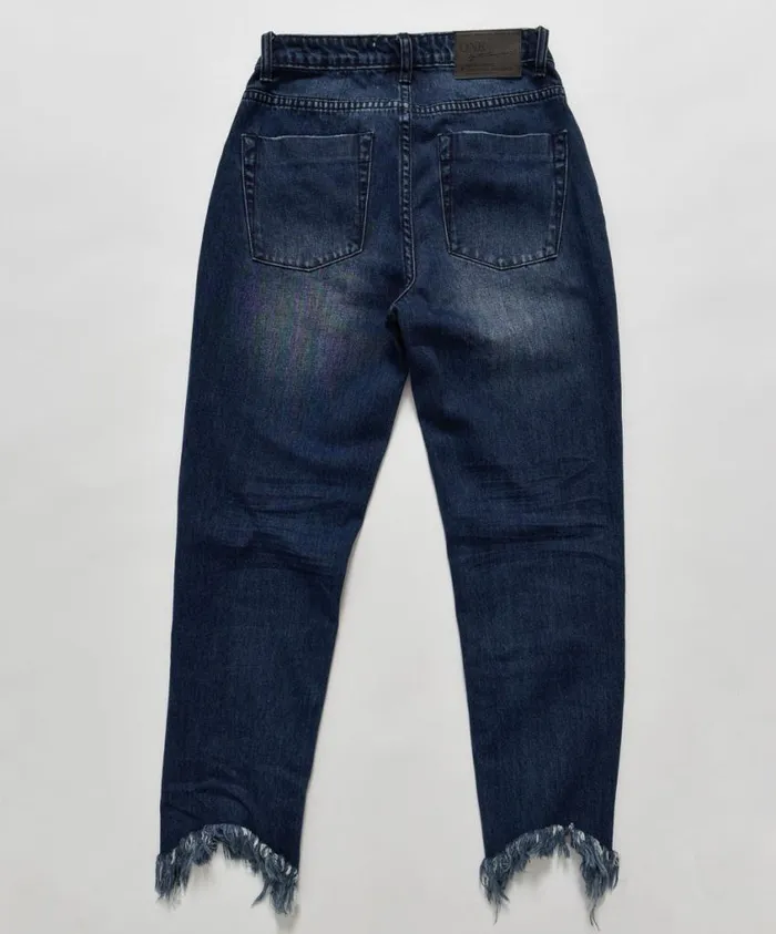 One Teaspoon Denim Jeans Women Lone Star Awesome Baggies High Waist Straight Leg Jean Blue