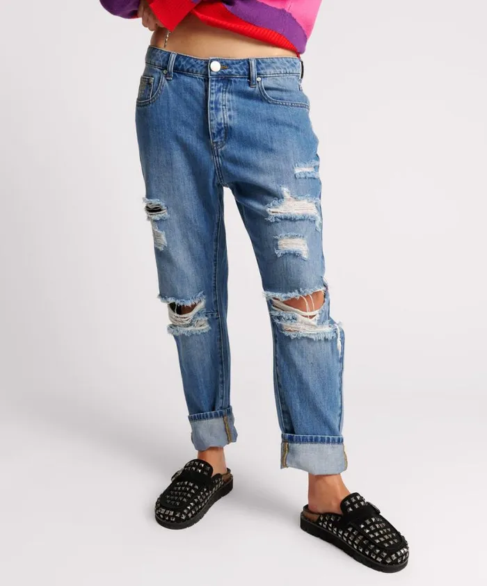 One Teaspoon Denim Jeans Women Midtown Messed Up Saints Boyfriend Jeans