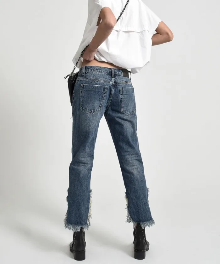 One Teaspoon Denim Jeans Women Oxford Awesome Baggies Straight Leg Jean