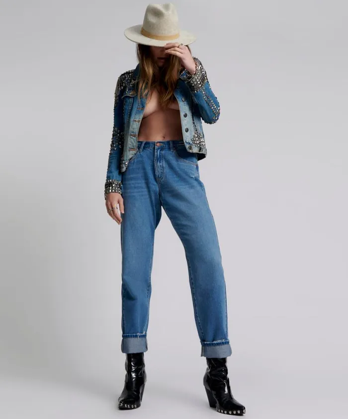 One Teaspoon Denim Jeans Women Pacifica 1982S High Waist Balloon Jeans