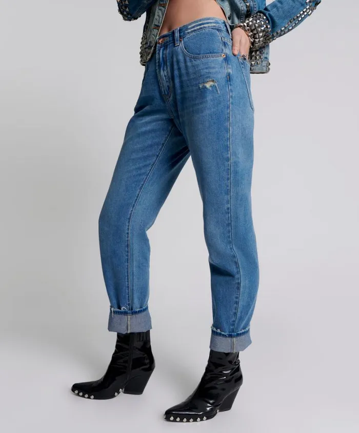 One Teaspoon Denim Jeans Women Pacifica 1982S High Waist Balloon Jeans