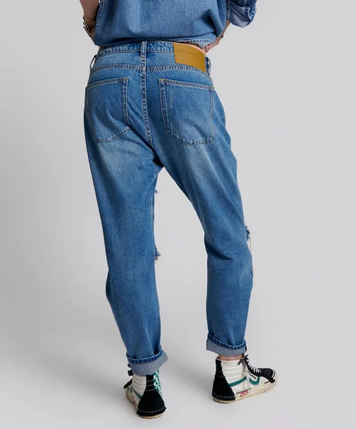 One Teaspoon Denim Jeans Women Pacifica Saints Boyfriend Jeans