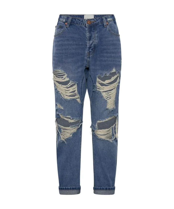 One Teaspoon Denim Jeans Women Pacifica Saints Boyfriend Jeans