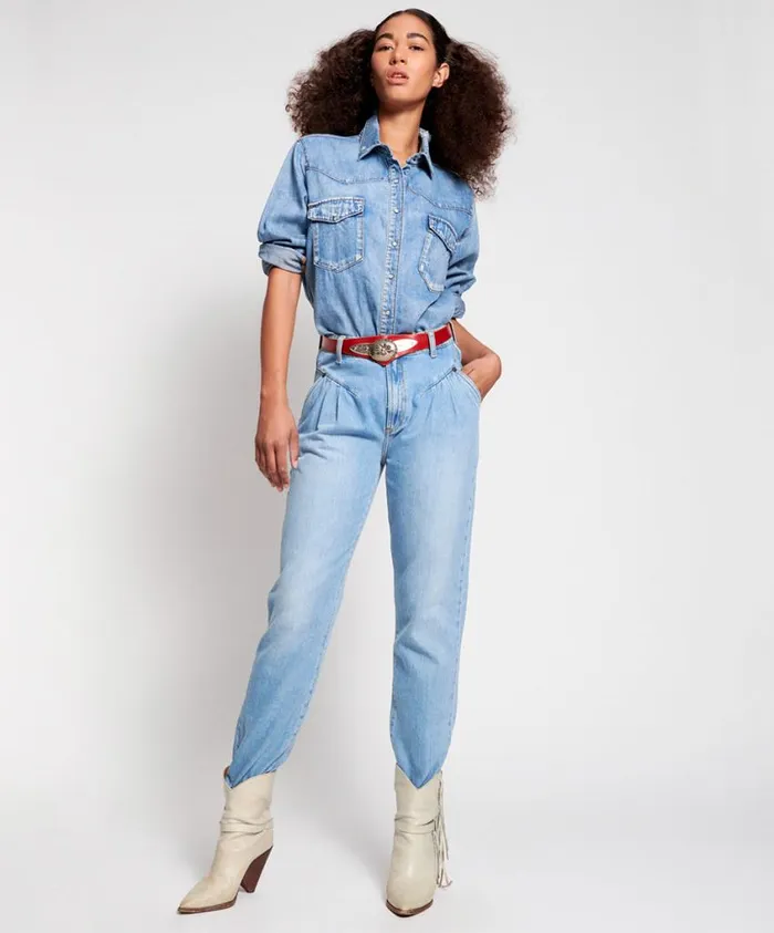 One Teaspoon Denim Jeans Women Pacifica Streetwalkers High Waist 80S Jean