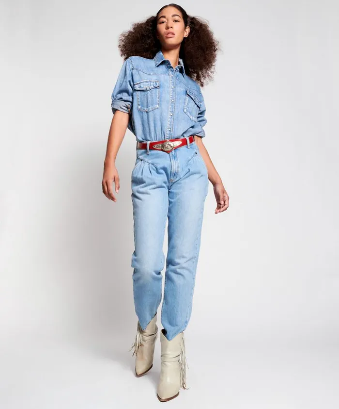 One Teaspoon Denim Jeans Women Pacifica Streetwalkers High Waist 80S Jean