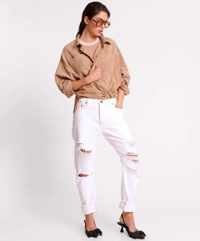 One Teaspoon Denim Jeans Women Pearl Boyfriend Jeans 8211 Messed Up Saints