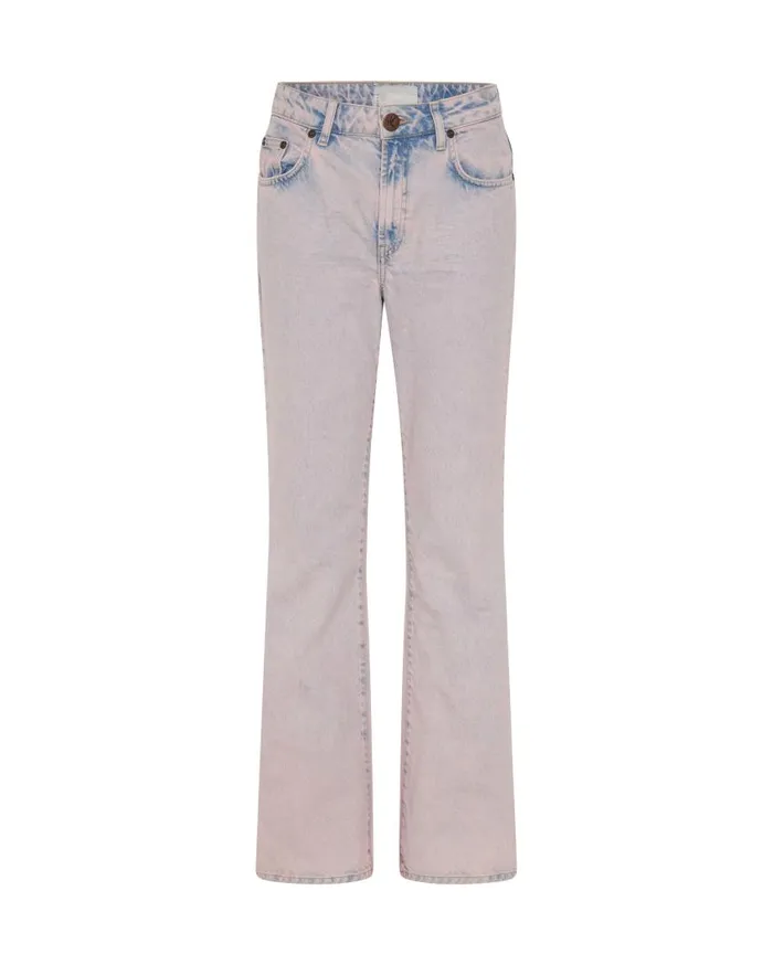 One Teaspoon Denim Jeans Women Pink Haze Charlie Flares