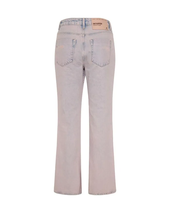 One Teaspoon Denim Jeans Women Pink Haze Charlie Flares