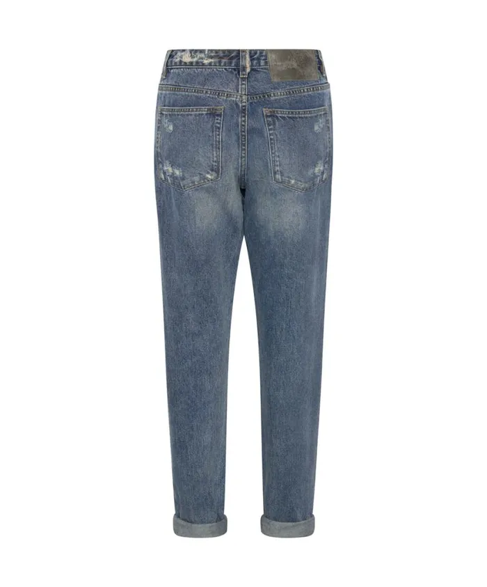 One Teaspoon Denim Jeans Women Used Blue 1982S High Waist Balloon Jeans