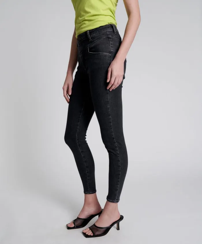 One Teaspoon Denim Jeans Women Worn Black Preachers High Waist Skinny Jean
