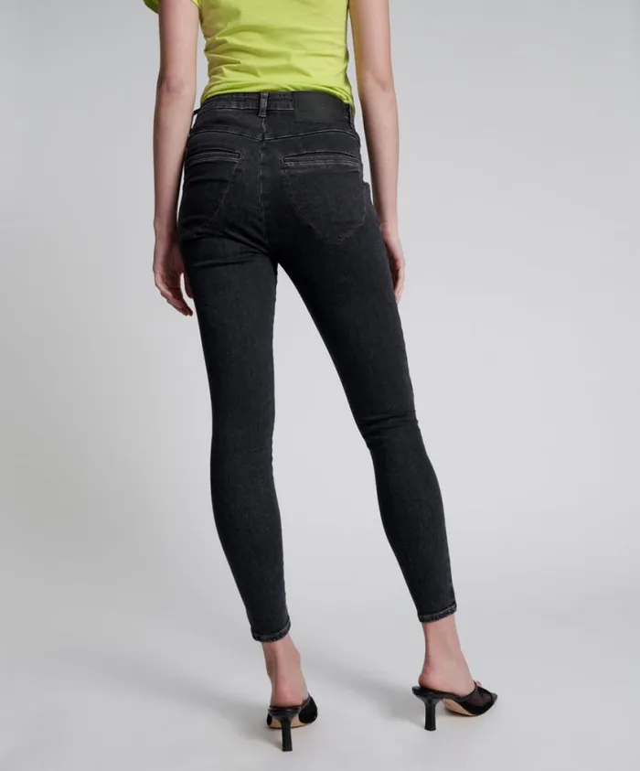 One Teaspoon Denim Jeans Women Worn Black Preachers High Waist Skinny Jean