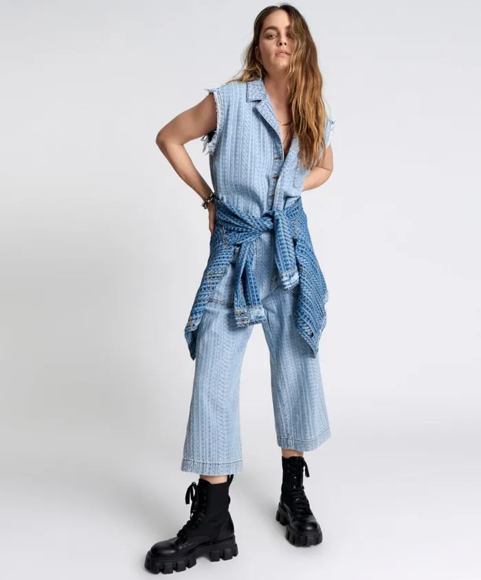 One Teaspoon Denim Jumpsuits Women On Repeat Safari Camp Overalls
