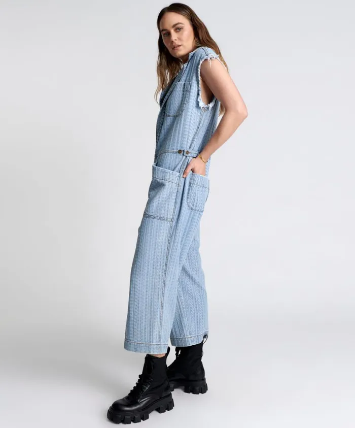 One Teaspoon Denim Jumpsuits Women On Repeat Safari Camp Overalls