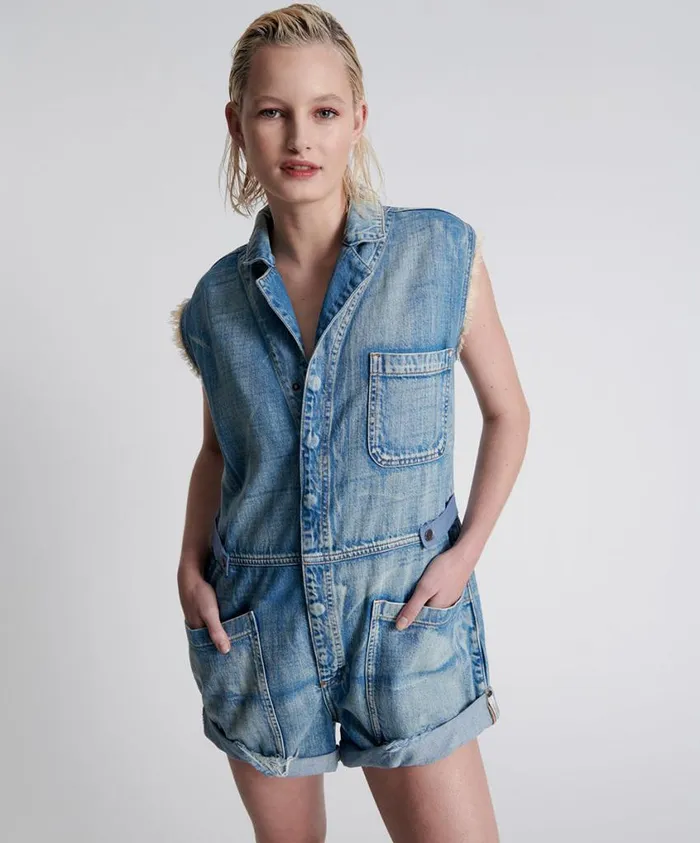 One Teaspoon Denim Jumpsuits Women Worn Out Hendrixe Palisades Overall