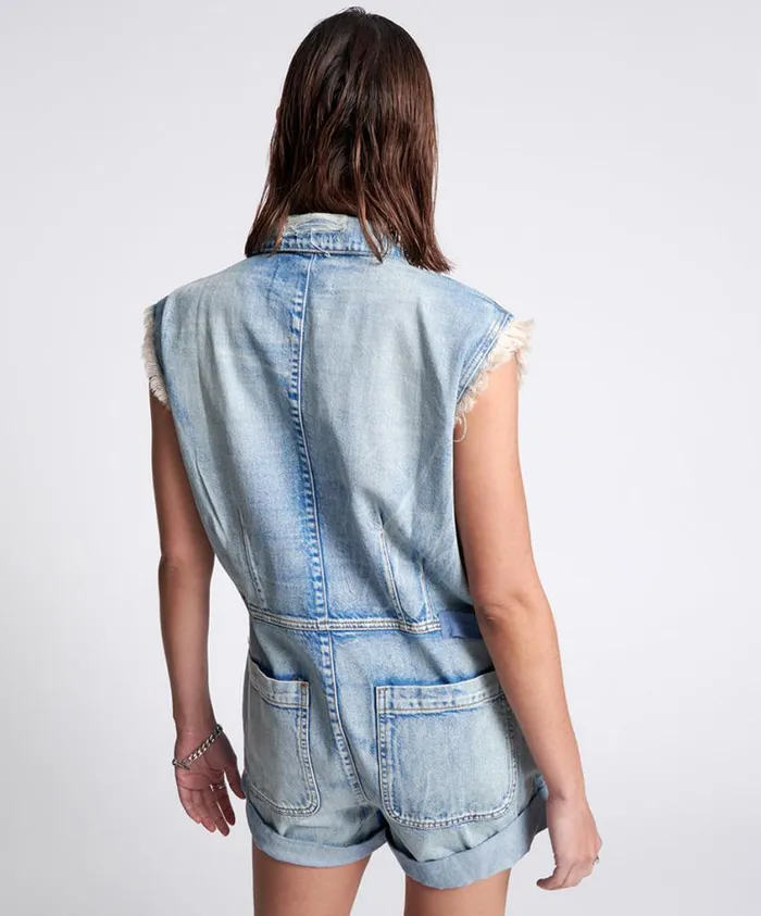 One Teaspoon Denim Jumpsuits Women Worn Out Hendrixe Palisades Overall