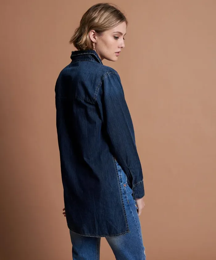 One Teaspoon Denim Shirts Women Cowboy Stone Cold Denim Shirt OneTeaspoon Cult Denim and Apparel