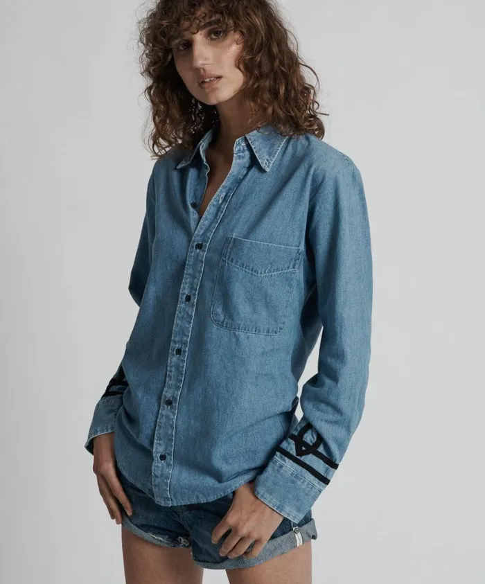 One Teaspoon Denim Shirts Women El Capitan Vintage Shirt 8211 Denim Shirts