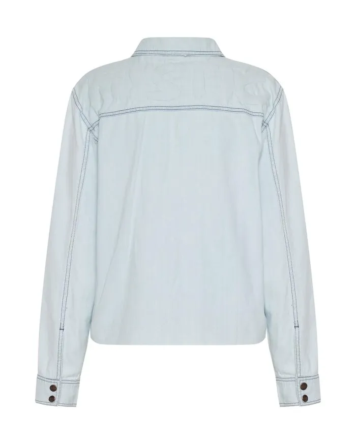 One Teaspoon Denim Shirts Women Mystic Impressed Denim Shirt