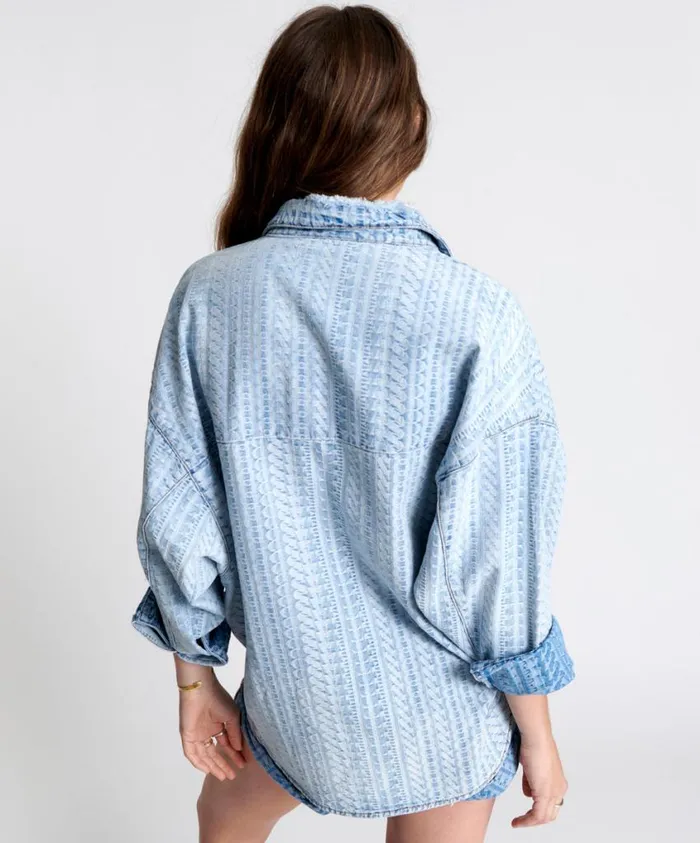 One Teaspoon Denim Shirts Women On Repeat Denim Daria Shacket