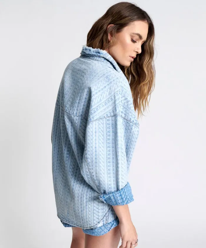 One Teaspoon Denim Shirts Women On Repeat Denim Daria Shacket