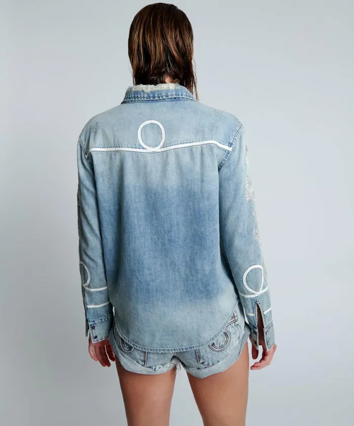 One Teaspoon Denim Shirts Women Wolfgang Western Shirt
