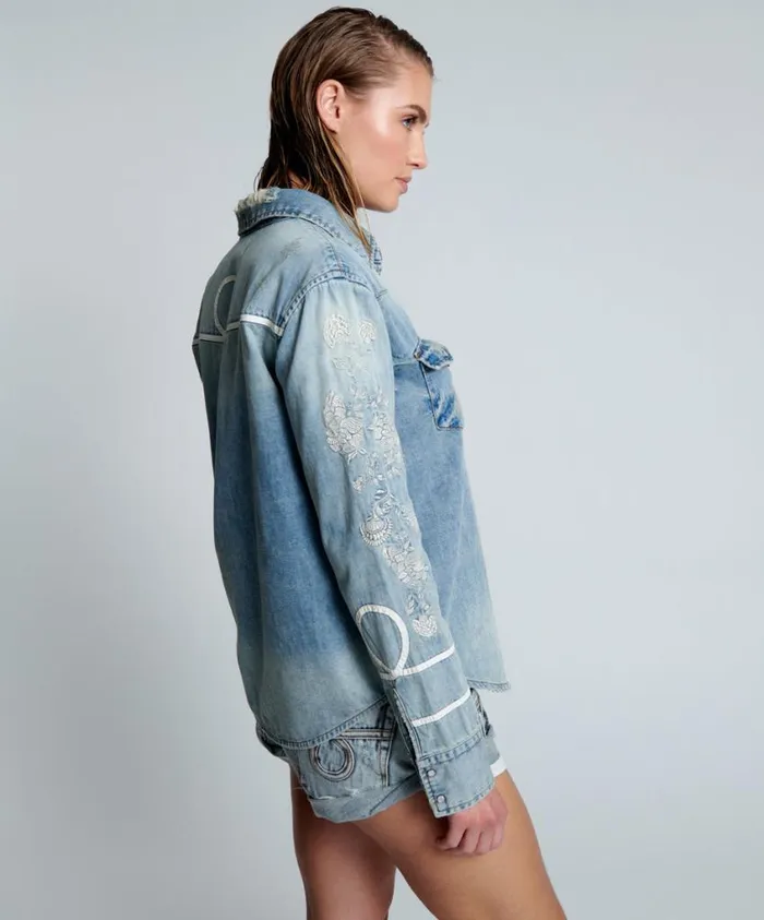One Teaspoon Denim Shirts Women Wolfgang Western Shirt