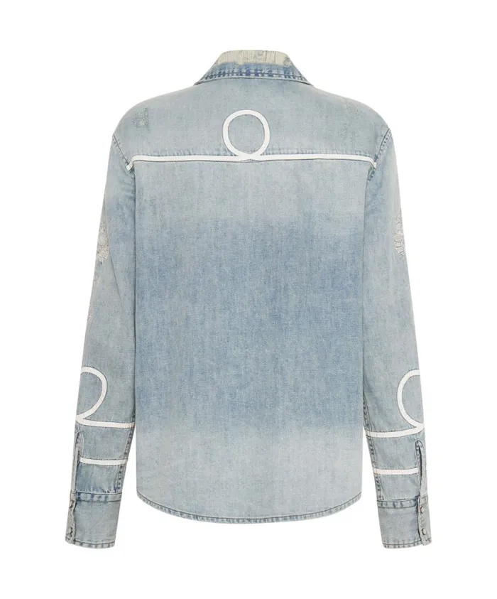 One Teaspoon Denim Shirts Women Wolfgang Western Shirt