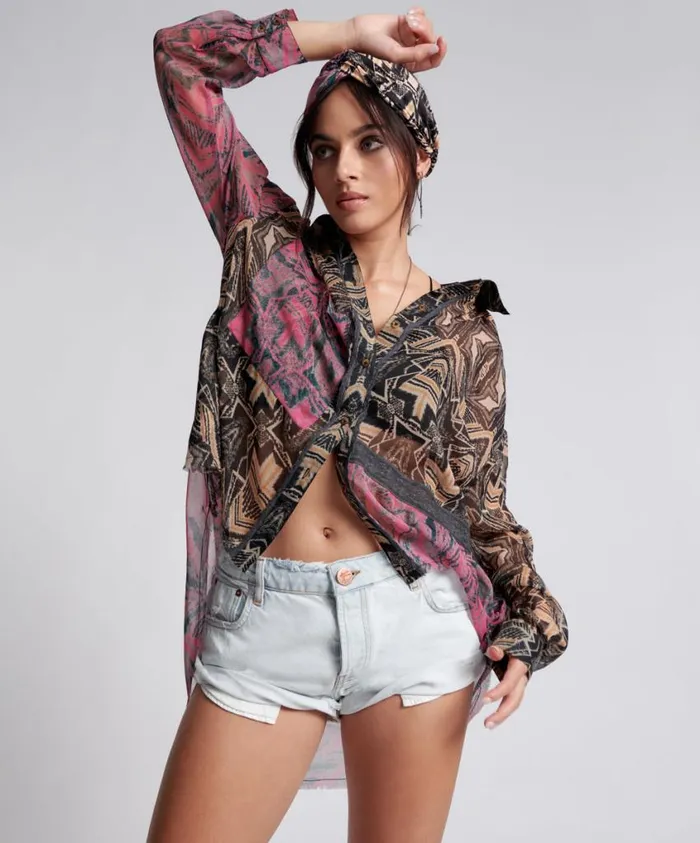One Teaspoon Denim Shorts Women Bel Air Blue Bandits Low Waist Denim Short