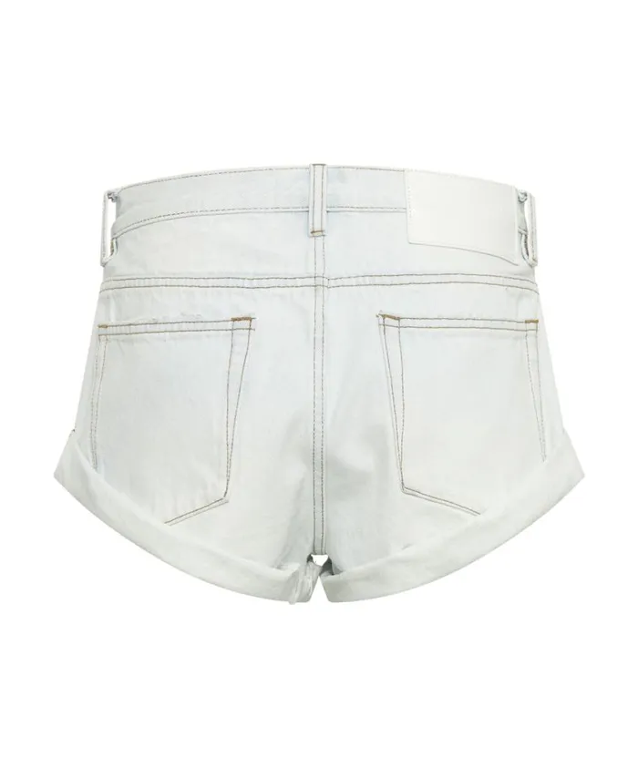 One Teaspoon Denim Shorts Women Bel Air Stripe Bandits Low Waist Denim Short