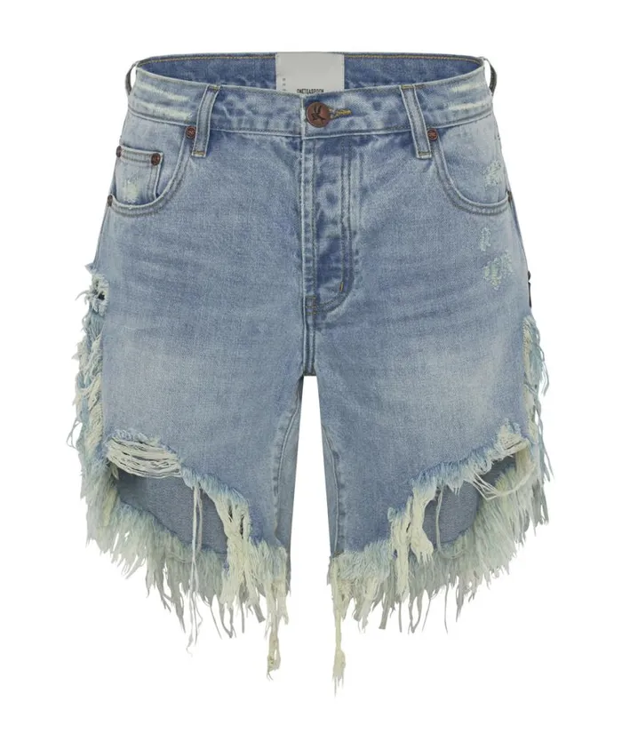 One Teaspoon Denim Shorts Women Hendrixe Frankies Long Length Denim Short