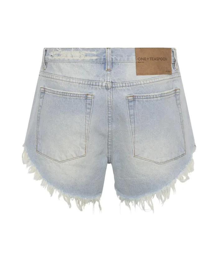 One Teaspoon Denim Shorts Women Old West Bonitas Low Waist Denim Short