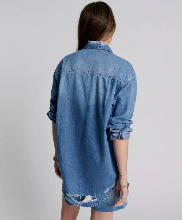 One Teaspoon Denim Tops Women Pacifica Everyday Denim Shirt