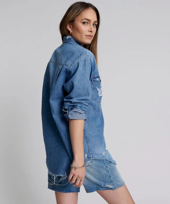 One Teaspoon Denim Tops Women Pacifica Everyday Denim Shirt