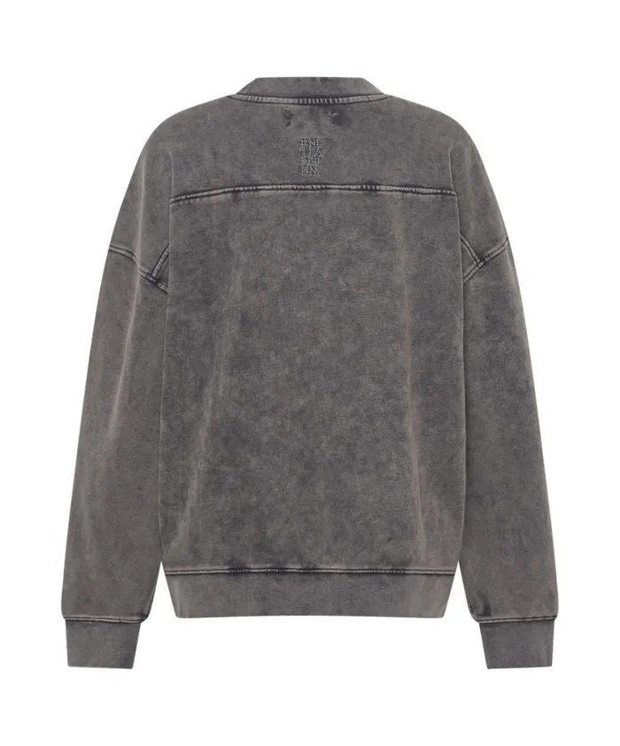One Teaspoon Hoodies And Sweats Women Charcoal Bower Bird Retro Sweater