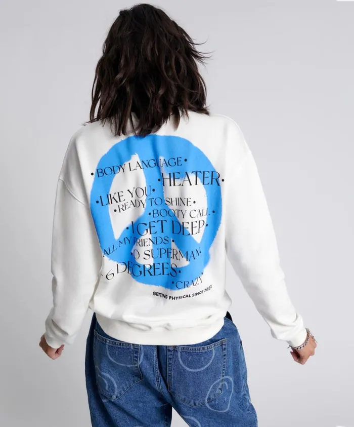 One Teaspoon Hoodies And Sweats Women Get Physical Peace Sweater