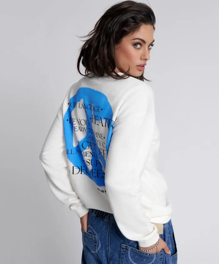 One Teaspoon Hoodies And Sweats Women Get Physical Peace Sweater