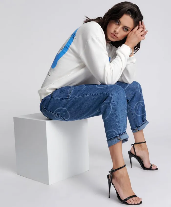One Teaspoon Hoodies And Sweats Women Get Physical Peace Sweater